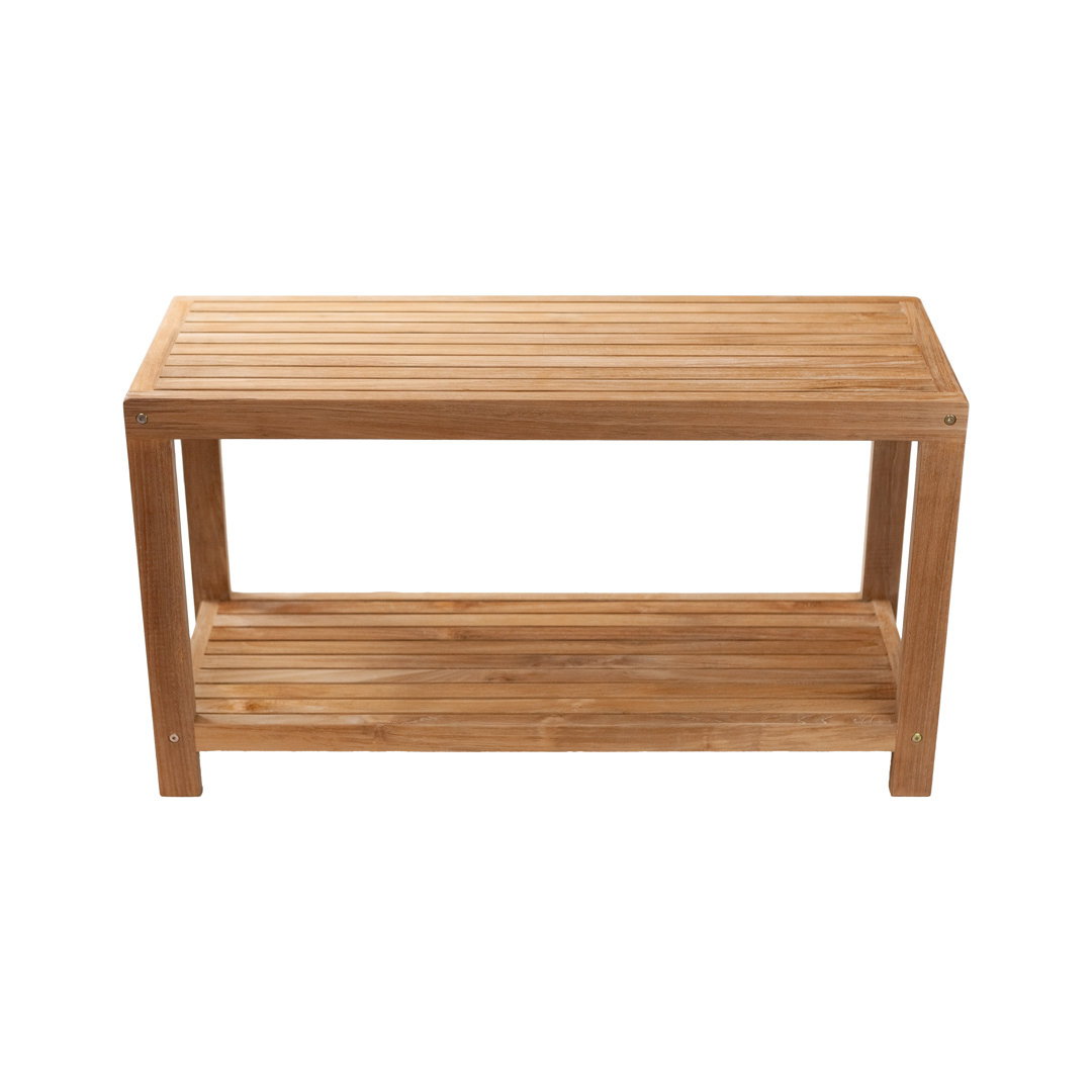 35'' W Teak Shower Bench Dovecove