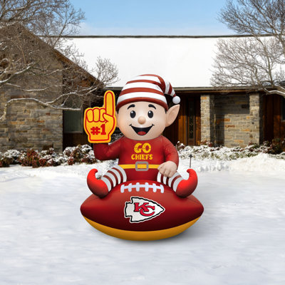 NFL Kansas City Chiefs Inflatable Football Elf | 4 ft