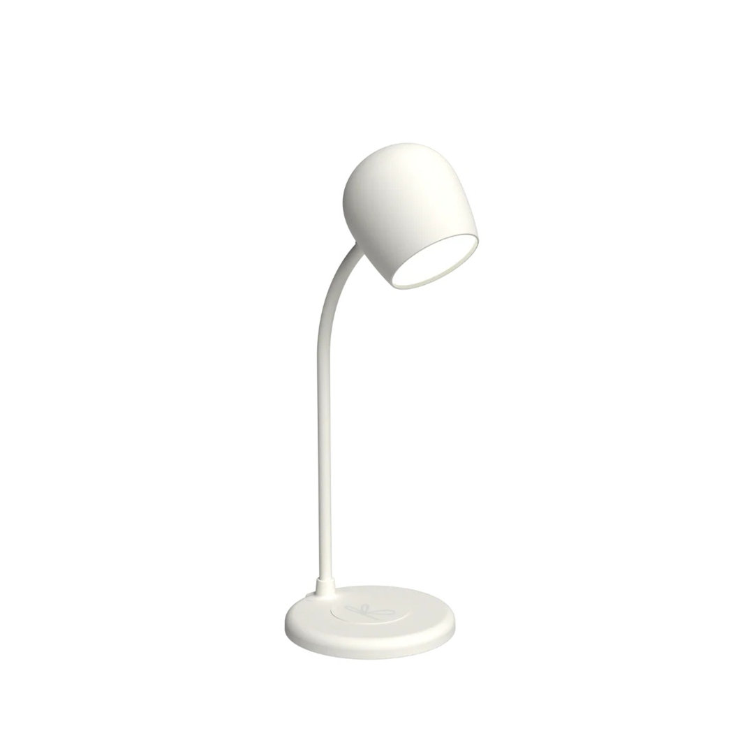 Ellie Lamp with Wireless Charger & Bluetooth Speaker - Ivory Sand