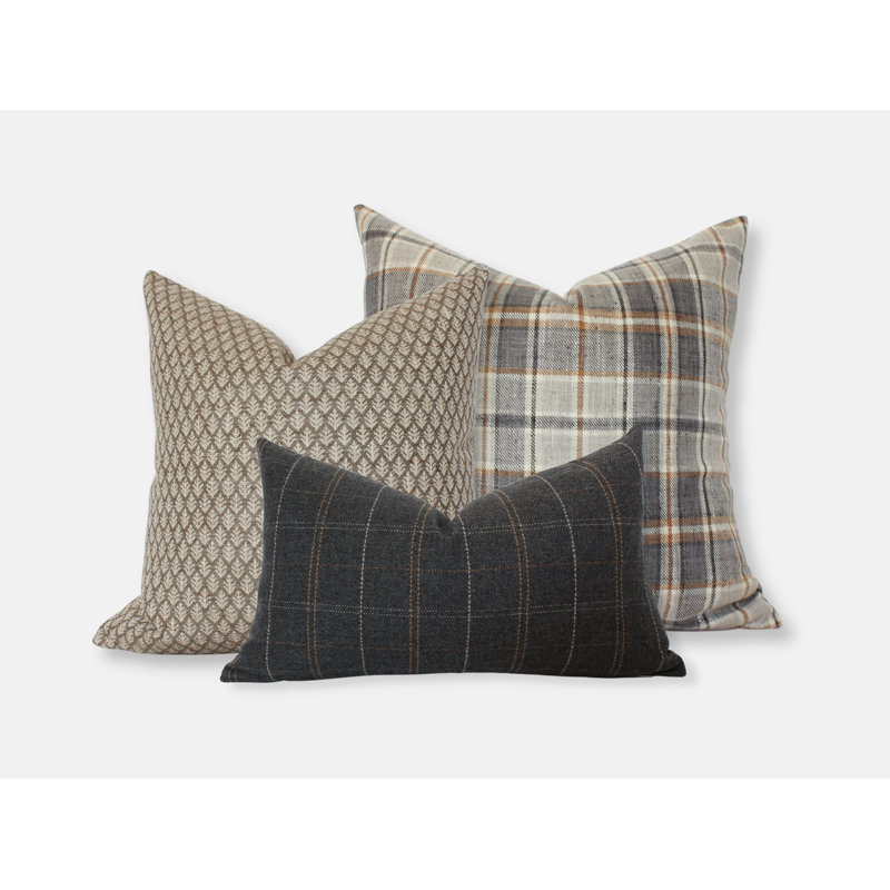 Brown Gray Pillow Set