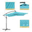 Parasol de patio en porte-à-faux décalé 8,2 pi avec base, parasol d'extérieur toutes saisons pour terrasse-1980799279