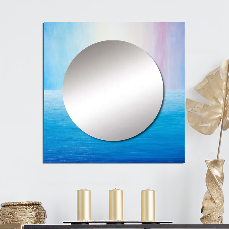 Jaushua - Art mural miroir de formes carrées abstraites, 23 po x 23 po