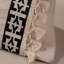 Attitash Striped White Rectangular Cushion Cover