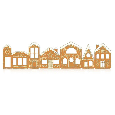 Gingerbread Village  2 Gingerbread House Cardboards + 1 String Light Christmas Gingerbread Village  Light-Up Decor