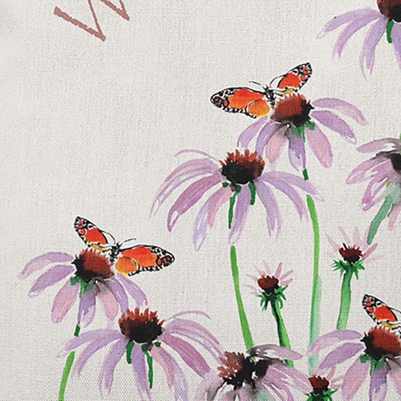 Floral Outdoor Reversible Throw Pillow, 14" H x 20" W, Rectangular
