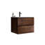 Meuble-lavabo en céramique 24 po noyer - Design avant-gardiste, rangement généreux, silencieux, spacieux-5140481