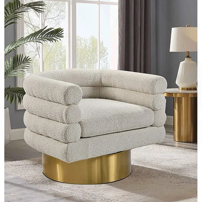 Fauteuil d'appoint pivotant Modern Boucle