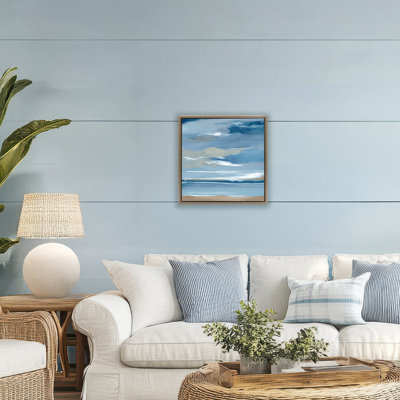Cadre flottant Ocean's Embrace Stormy Sky, design par Lera
