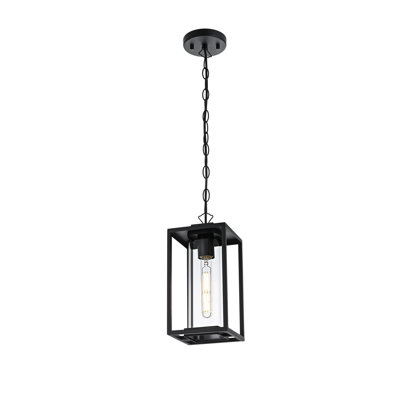 Mickle 6 Inch Outdoor Pendant in Black