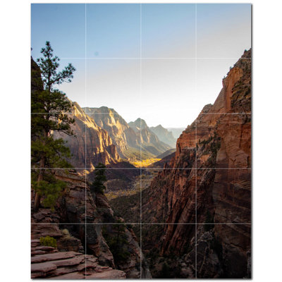 Canyon Photo 12'' x 12'' Satin Ceramic Decorative Mural