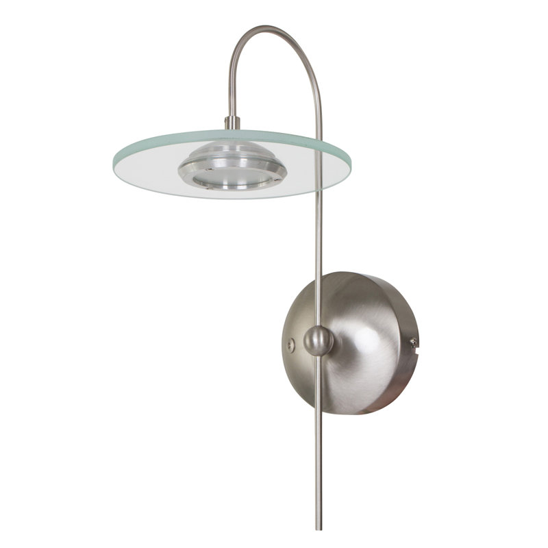 Briadale Glass LED Plug-in Armed Sconce