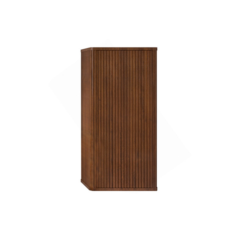 CC0414S305 Armoire latérale flottante rayée pour salle de bain, armoire de rangement murale pour petits espaces, pré-assemblée