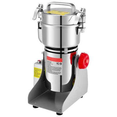 300g Electric Grain Mill Grinder, 1500w 28000rpm High Speed Spice Corn Dry Grinding Machine, Stainless Steel Pulverizer For Dried Grains Coffee Beans Spices Nuts (270° Swing Type)
