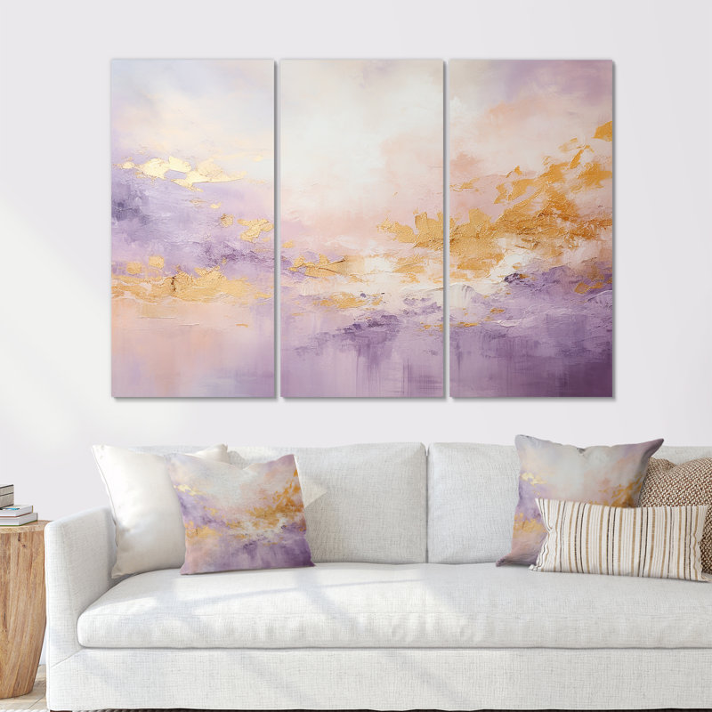 «Elegant Sky Whispers III», ensemble d'art mural sur toile Sky, Toile tendue, H 32 po x l 48 po x P 1 po