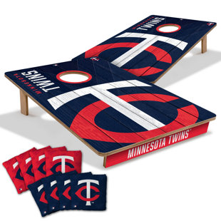 YouTheFan MLB Professional Wood 2’ x 3’ Cornhole Game w/ Logo Bags