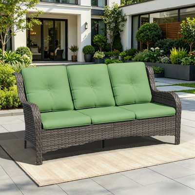 Magline 72.83'' Wicker Outdoor Patio Sofa