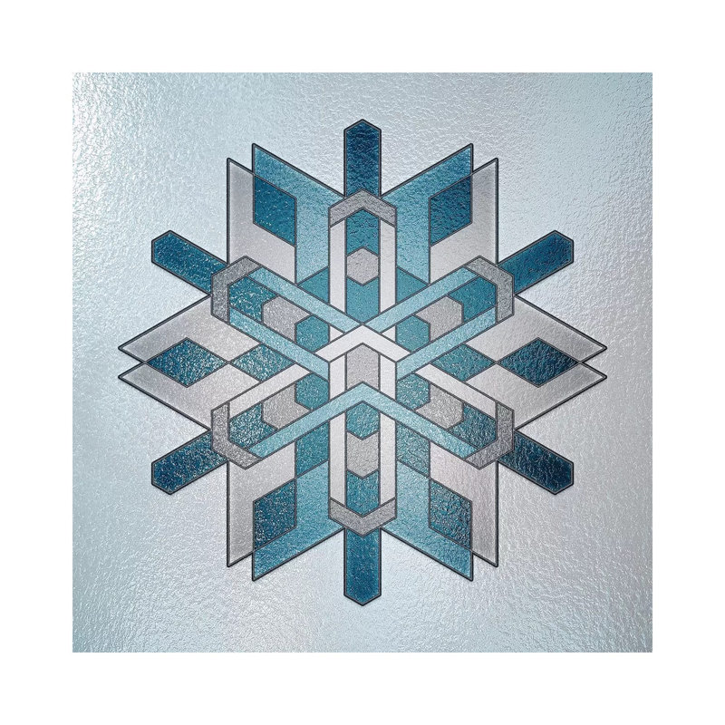 Structural Snowflake by 5by5collective - Wrapped Canvas Print, 45.72 cm H x 45.72 cm W x 1.91 cm D
