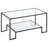 Nancy 39.4" W Rectangle Glass Top Coffee Table with Storage-957661745