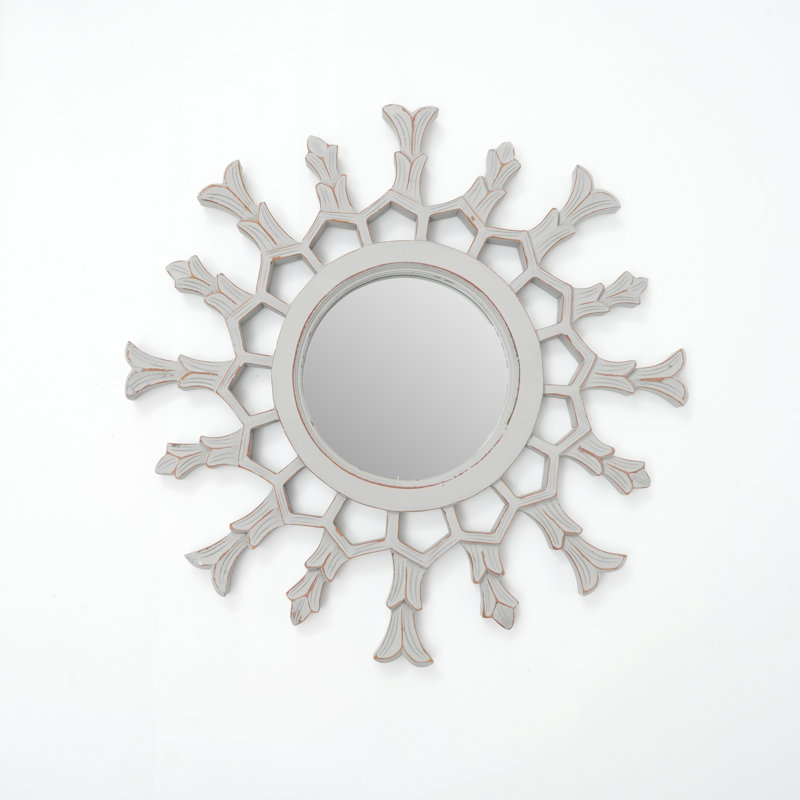Sunburst Wall Mirror, Grey