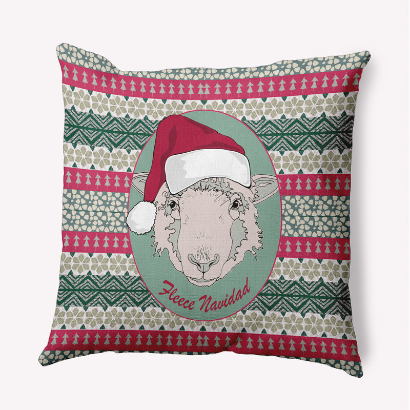 Geometric Polyester Throw Pillow, 18" x 18"