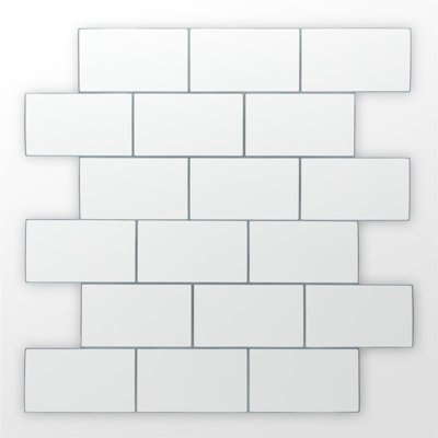 6.1'' W x 12'' L PVC Peel and Stick Subway Tile