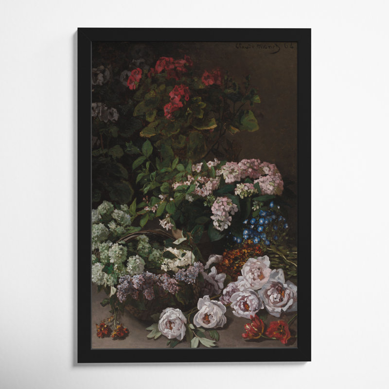 Classic Floral Bouquet by Birch Lane™ - Picture Frame Print, 17" H x 12" W, Black