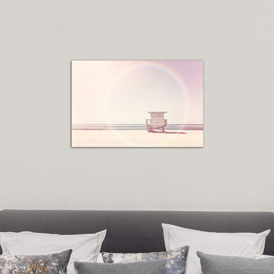 Beach Hut 1 Piece Wrapped Canvas Wall Art
