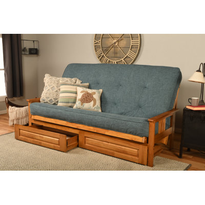 Stratford 86" Queen Futon and Mattress with Drawer set