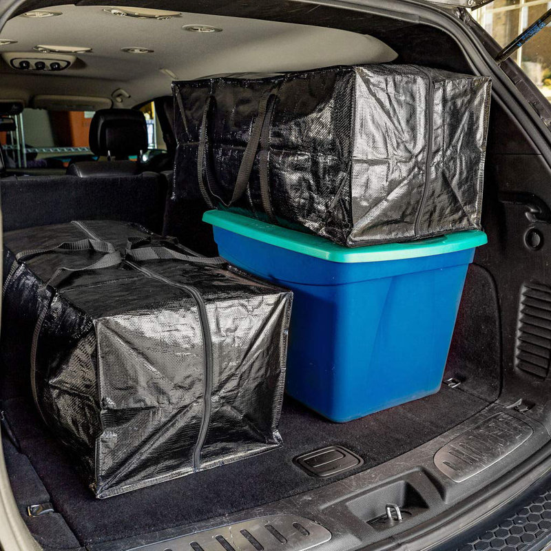 Moving Bags Heavy Duty Extra Large Stronger Handles Wrap Totes Storage Boxes Storage Totes Moving Boxes Packing Box,(Black/5 PCS)