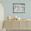 «Egret Soaring over Beach», art mural sur toile flottant gris, design par Patricia Pinto-81978077-82713550