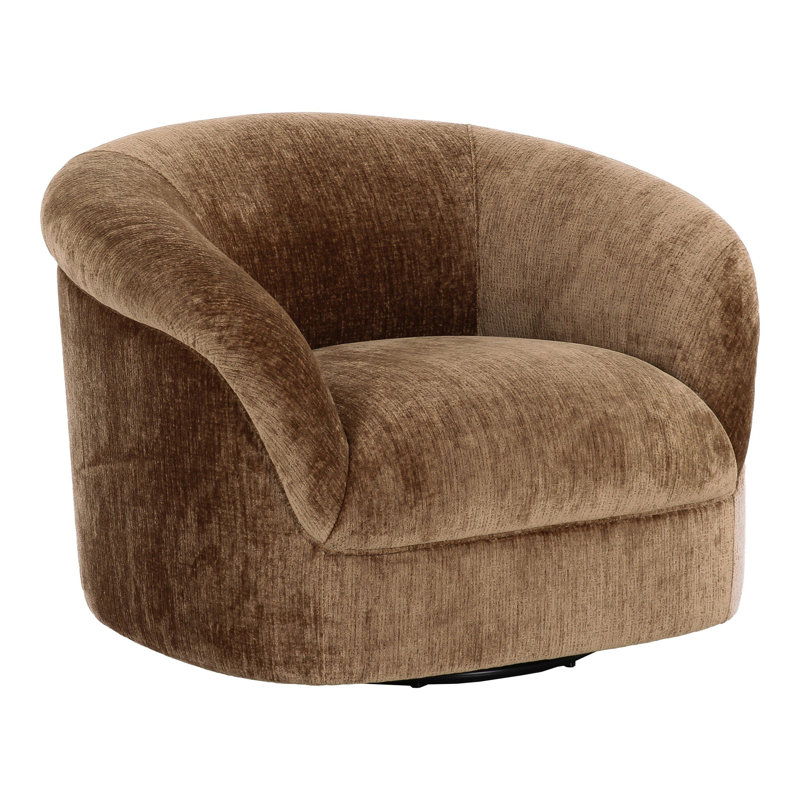 Sheth - Modern Brown Fabric Accent Chair