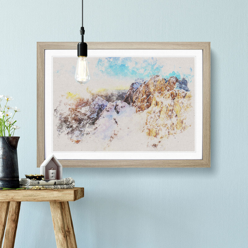 Hoher Dachstein Mountain in Austria - Framed Print, Oak Framed, 62cm H x 87cm W x 2cm D