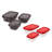 Durable 6-Piece Storage Box Set, Red & Anthracite | BPA-Free Plastic, Sizes: 5.5 x 8.0 x 2.6 in (2 pcs), 4.7 x 6.5 x 2.2 in (2 pcs), 3.9 x 5.5 x 1.8 in (2 pcs) | Dishwasher Safe, Perfect for Organizing Home & Office Spaces