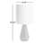 Gabrielle Black Table Lamp Marble Antique Brass Base Ivory Drum Linen Shade for Living Room Bedroom