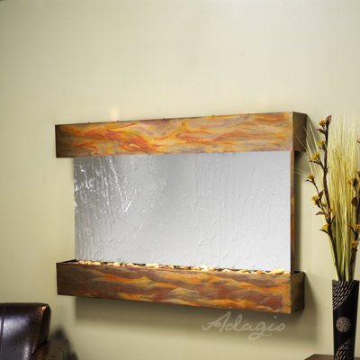 Sunrise Springs Acrylic Waterfall Fountain with Light