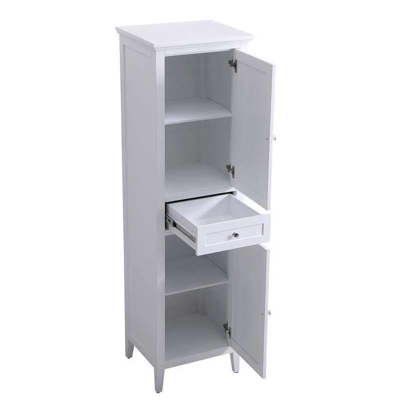 Armoire à linge autoportante l 21 po x H 73 po x P 18 po Gardner, Blanc