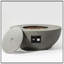 Foyer de table au propane 36 po 36 po, foyer rond en acier de 50 000 BTU avec support de réservoir pour terrasse extérieure - gris