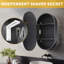 40x70x14cm Oval Frosted LED Bathroom Cabinet, with Anti-Fog, Dual Touch Dimmable, and Shaver Socket