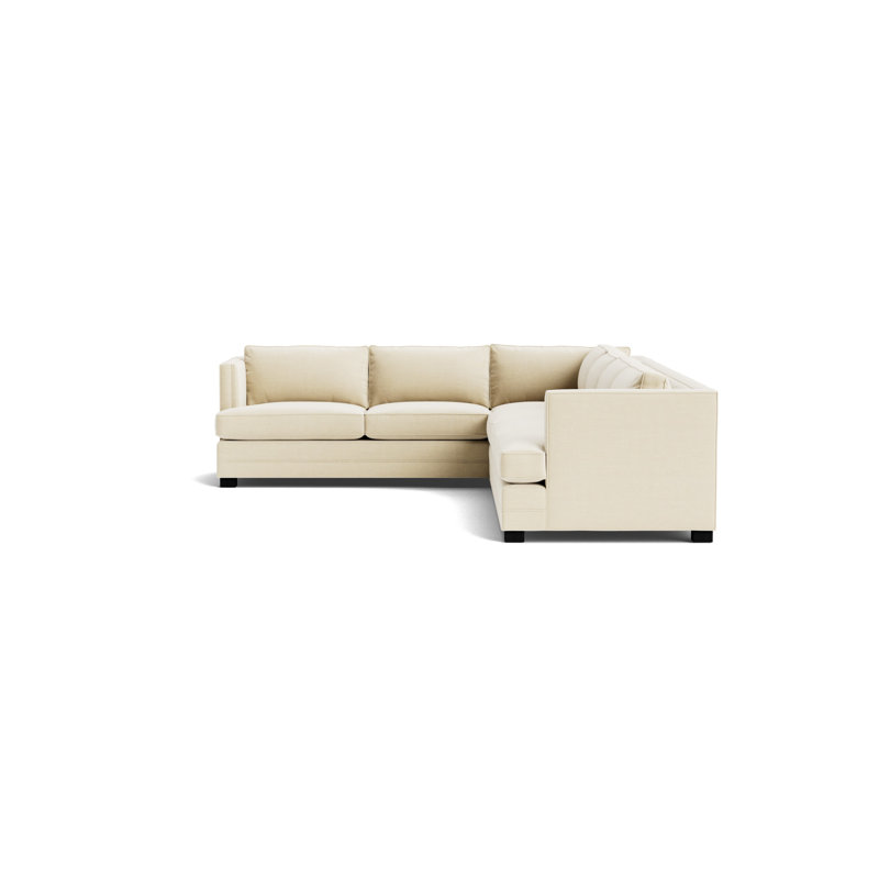 Keaton Chaise Sectional, Performance Linen - Cream, Black