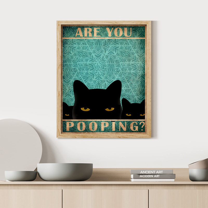 «Aare You Pooper» sur papier, H 16 po x l 12 po, Naturel