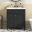 Meuble-lavabo de salle de bain moderne avec lavabo supérieur et 2 tiroirs