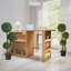 90 cm H Faux Boxwood Topiary Plant in Cement Freestanding  Planter