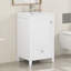 Meuble-lavabo sur pied simple 20 po avec comptoir en céramique-2026418908