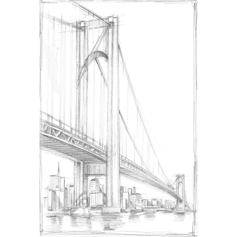 Suspension Bridge Study I, H 18 po x l 12 po x P 1,25 po