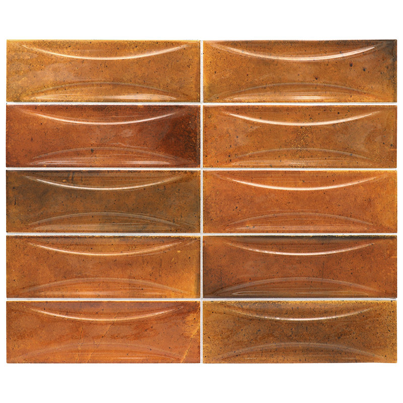 Antiek 2.58'' W x 7.9'' L Beveled Ceramic Subway Singular Tile, Red