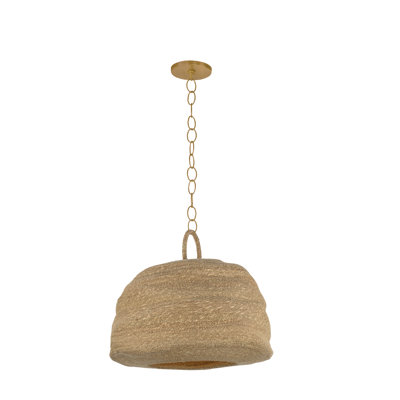 Ferrando 25" 1-Light Woven Dome Pendant