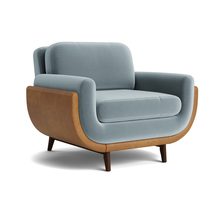 Regatta Chair, Performance Velvet - Harbor/Bedford - Saddle, Sienna