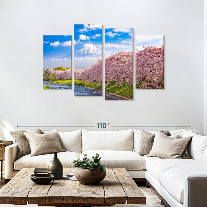Nicci Mount Fuji In Spring, 48" H x 75" W