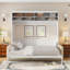 Grand lit escamotable mural avec canapé, blanc-615689265