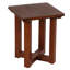 Petite table d'appoint carrée en bois de teck massif 14x14x17